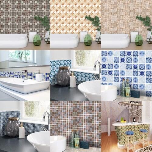 Brick Design 3D Wall Panel Decorative Ceiling Tiles Wallpaper Mosaic Sticker , 18 Panels, Easy Peel & Stick On