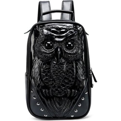 Cool Rock MEN Backpack Grimace Pattern Skull Pattern Backpack Funny Shoulder Bag Package Purchasing