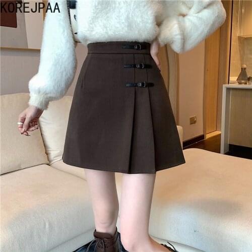 Korejpaa Women's Leather Skirts