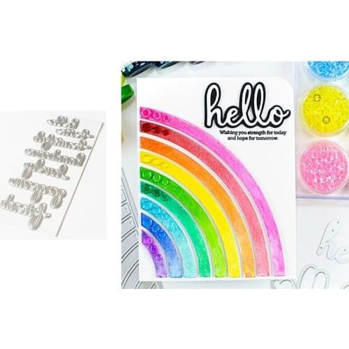 Pretty Words HELLO LOVELY FRIEND BEAUTIFUL Metal Cutting Dies For New DIY Scrapbooking Album New Craft Embossing Cards 2020