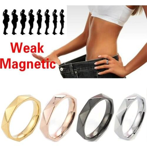 Magnetic Therapy Lose Weight Rings For Women Men Fashion Jewelry Ring Health Keep Slim Stylish Metal Touch Acupoint Health Care