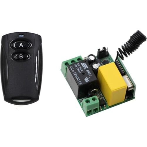 Mini Size AC 220V Wireless Remote Control Switch System 1CH 1 CH 10A Relay Module Receiver Transmitter For Wall Lamp LED Bulbs