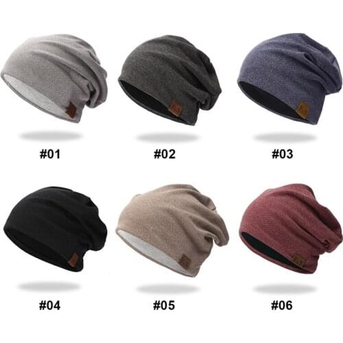 Fashion Bonnet Hat For Men And Women Autumn Knitted Solid Color Spring Casual Soft Turban Hats Hip Hop Beanie