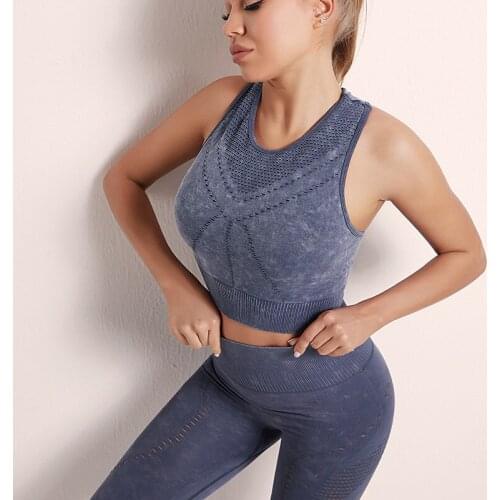 Trendy Fitness Set Athletic Wear Gym Seamless Workout Clothes New Yoga Set Sports Suit Women Breathable Sportswear Sports Outfit