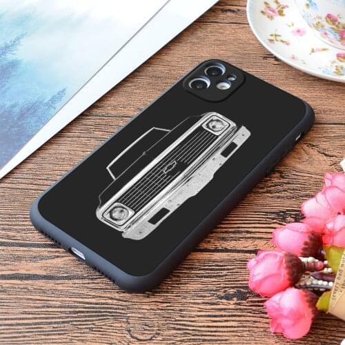 For iPhone Chevy C-10 Pickup Black Print Soft Matt Apple iPhone Case