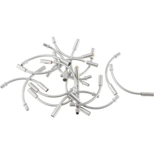 90 DEGREES V BRAKE NOODLE PIPE CABLE GUIDE BICICLETA SILVER - SET OF 160