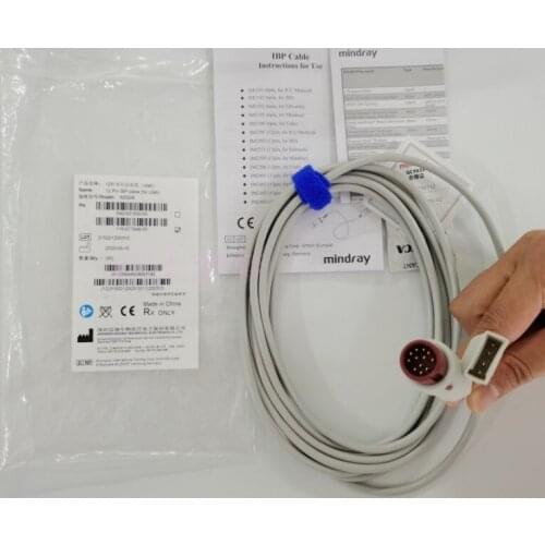 Mindray Original Invasive Pressure IBP Cable For IPM T N Series Mindray 12-pin Red Head to Utah Connector