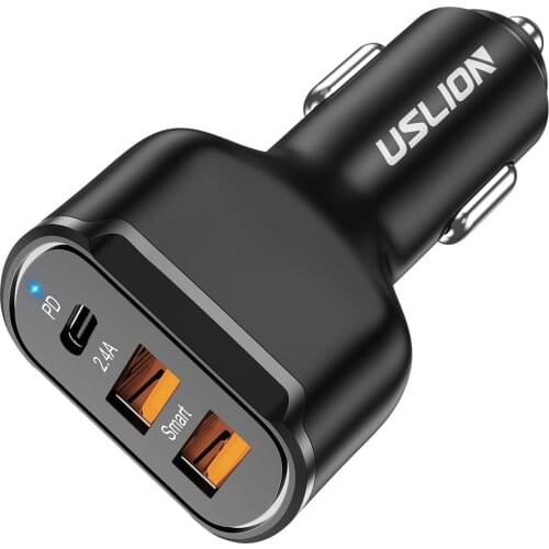 PD 30W Type C Car Charger Dual USB QC 3.0 for iPhone 11 Pro Xs Max X