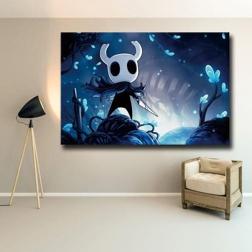Hollow Knight The Game Poster Decoration Painting of The on HD Canvas Canvas Painting of Hallownest Poster Wall Art Canvas