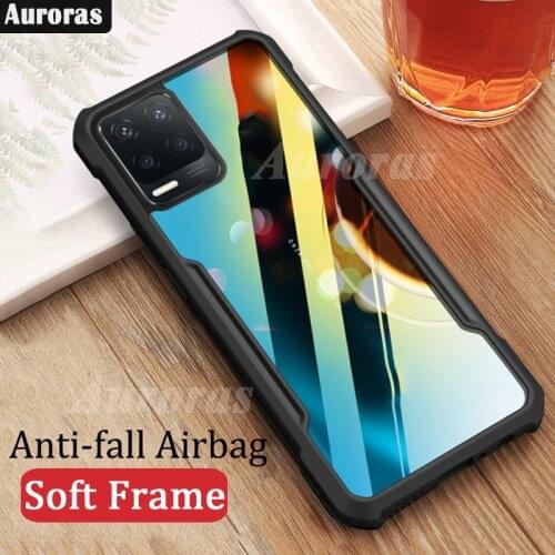 Auroras For Realme 8 Pro Case Anti-fall Airbag Case Shockproof Clear With Soft Frame Cover For Realme8 Case