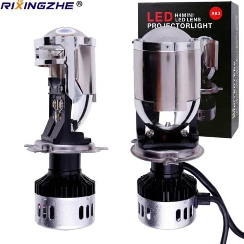 RXZ New H4 LED Mini Projector Lens H4 LED Conversion Kit H4 Bulb 9600LM Automobiles Hi/Lo Beam LED Headlight Bulbs 12V 24V 5000K