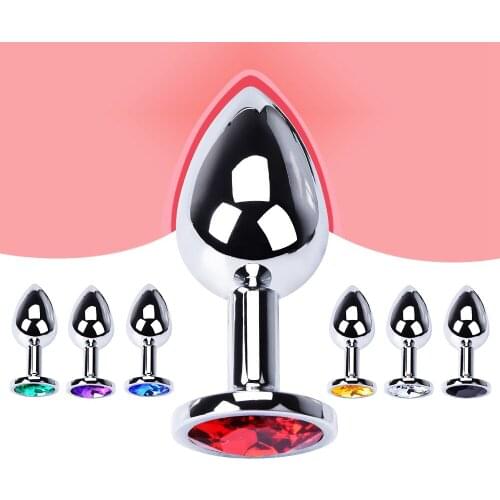 Sex Vibrator Metal Anal Toys For Women Adult Sex Products Men Butt Plug Stainles Steel Anal Plug Sex-toy Anal DildoToys 8 Color
