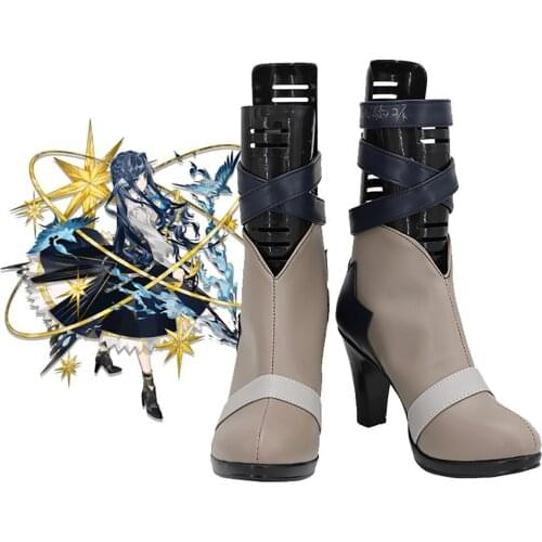 Arknights Astesia Cosplay Boots Grey Shoes Custom Made Any Size