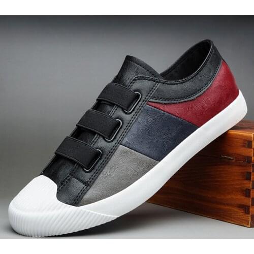 Spring Fashion Men Shoes Slip-on Leather Casual Shoes Trend Shoes Cool Loafers Flats Slip-on Men Leather Shoes