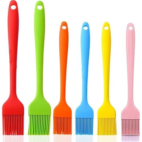 Silicone Basting Brushes,Pastry Brush,Spread Oil Butter Sauce Marinades for BBQ Cooking,Cakes Desserts,Grilling(6 Pcs)