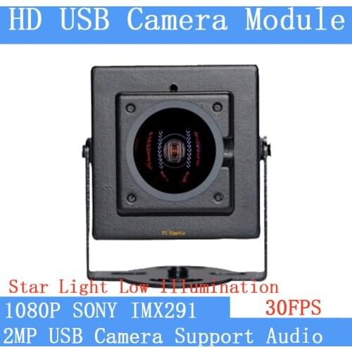 Industry Plug Play Star Light Low illumination 2MP 1920*1080P SONY IMX291 Webcam Linux UVC MJPEG 30FPS USB Camera with Case