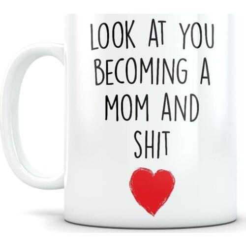 Funny Mom Coffee and Tea Mugs Becoming Moms Gifts Mom Birthday Gift from Kids