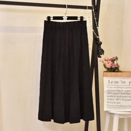 Women Winter Warm Long Skirt Good Quality Faldas Jupe Femme Saia Women Knitting A-Line Skirt High Waist Vintage Striped