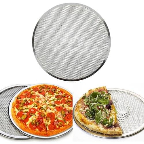 1pc Pizza Screen Creative Aluminium Alloy Thicken Mesh Pizza Tray Mesh Pizza Pan Kitchen Tools