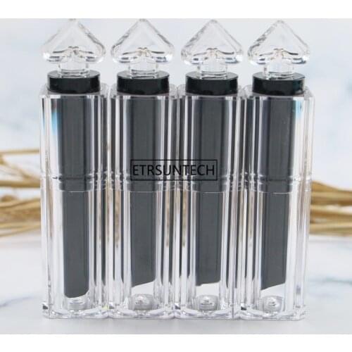 100pcs 11.1mm black empty plastic square shape Lipstick case, Lip Balm Tube Empty High Quality Plastic Lipstick Tube F2209