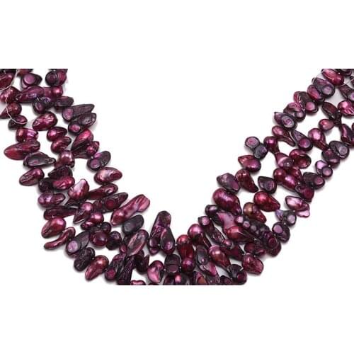 12x25mm dark purple baroque shell pearl loose beads DIY gift one strands Hole Approx 1mm