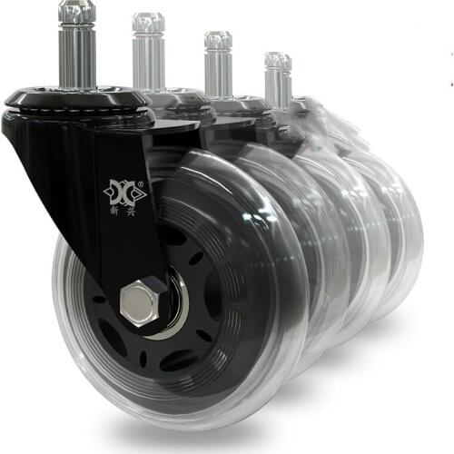 5 Pcs/Lot 3-inch Pu Universal Wheel Dry Ice Office Chair Computer Scooter