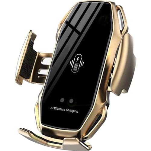 A5 Fast Qi Wireless Car Charger Automatic Clamping Fast Charging Phone Holder Mount Car for iPhone 11 12 12Pro Huawei Samsung