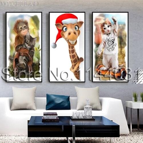 Diamond Embroidery,Animal,Tiger Giraffe Dog Cat,Full,5D,DIY,Diamond Painting,Cross Stitch,3D,Diamond Mosaic,Picture,Decor