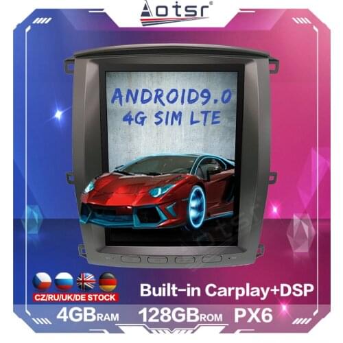 128GB Tesla PX6 Android Car Radio Player GPS Navigation For Lexus LX470 / TOYOTA Land cruiser LC100 2002 + carplay DSP 4G SIM