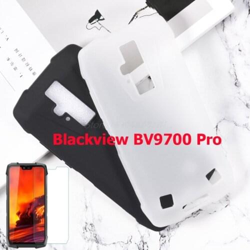 Soft Black White TPU Case For Blackview BV9700 Pro Precise Hole Position Protective Cover