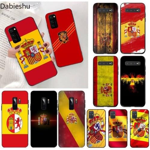 Spain national flag Bling Cute Phone Case for Samsung S20 plus Ultra S6 S7 edge S8 S9 plus S10 5G lite 2020