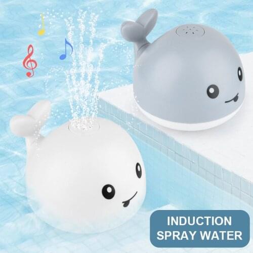 Baby Bath Toys Spray Water Shower Swim Pool Bathing Toys for Kids Electric Whale Bath Ball With Music LED Light Gift