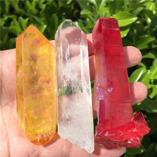 Beautiful Aura Crystal Point Angel Aura Titanium Quartz Crystal Stunning Rainbow Specimen Minerals Reiki Healing Chakra