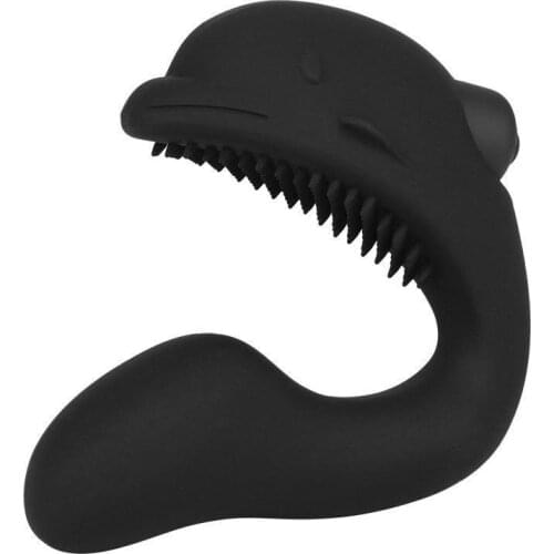 Hot new product silicone dolphin anal plug After the toy Battery 10 frequency vibration Male G point sex toys
