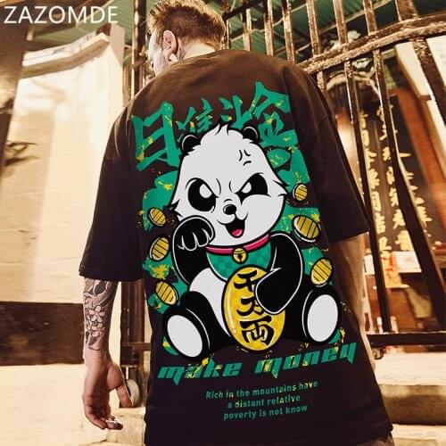 ZAZOMDE 2021 Harajuku T Shirts Oversized Summer Men Hip Hop Tee Fashion Gothic Print T-Shirt Men Streetwear TShirts Short Sleeve