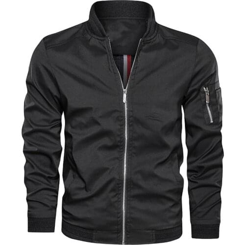 Spring Autumn Jacket Men 2019 Mens Bomber Jacket Casual Streetwear Mens Jackets and Coats Windbreaker Simple British Style Coat