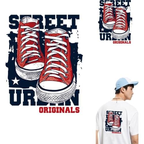 Punk hippie shoes patch logo Iron on transfers for clothing vinyl transfer sticker iron on patches on clothes shirt badge stripe