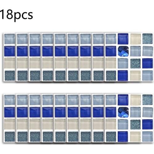 3D Tile Mosaic Sticker Adhesive Waterproof Kitchen Bathroom Wall Home Decor Bedroom Bedside Decor TV Background