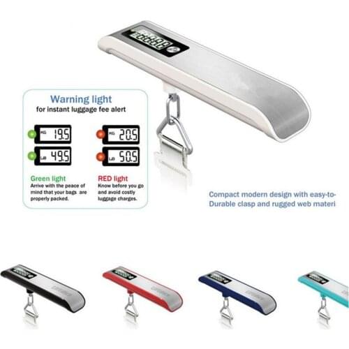 Newest Digital Travel Weight 50kg/0.1kg Stainless Steel Panel LCD Tray Electronic Digital Fishing Weight Kitchen Scale