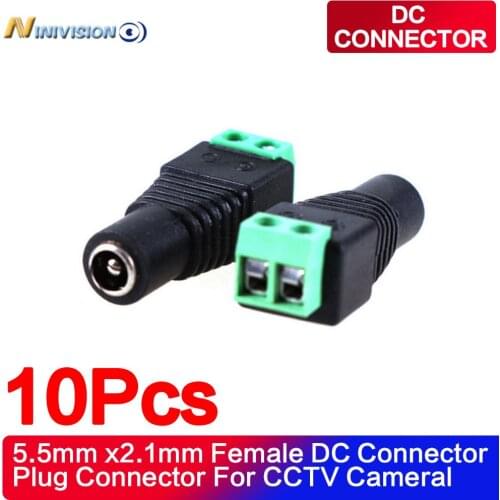 2017 new arrival ,Hot sales 10pcs/lot CCTV Connector BNC DC Power Connector Female USE TO CONNECT CABLE AND CCTV CAMERA