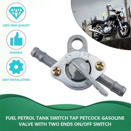 New Fuel Petrol Tank Switch Tap Petcock Gasoline Valve With Two Ends On/Off Switch For Cross-country Motorcycle ATV Moped