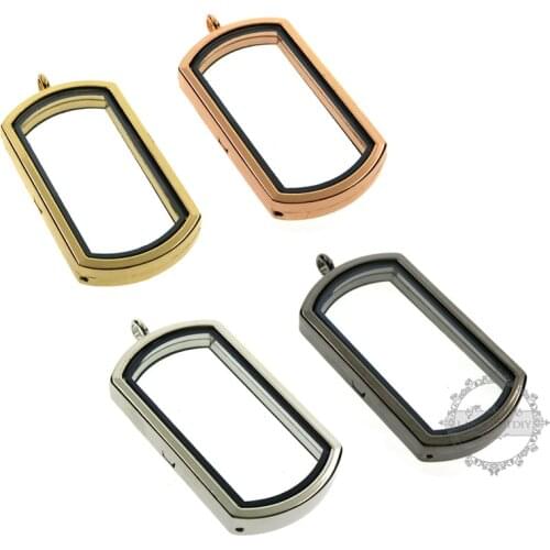 Rose gold,silver,gun black color alloy rectangle photo locket glass charm floating vial prayer box pendant charm 1161038