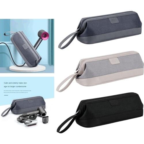 Scratch-proof Hairdryer Storage with Handle Strap Large Capacity Portable Dustproof Storage Bag Organizer for Hair Dryer