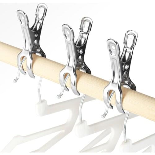 Stainless Steel Clothing Clothespin Quilt Clothes Clip Big Windproof Clothes Pins