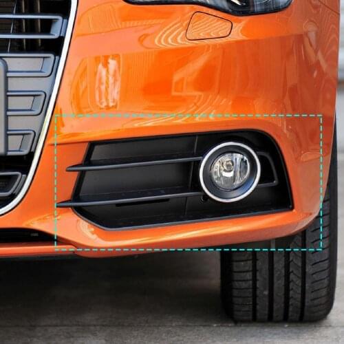 Anti-scratch Fog Light Grille Anti-corrosive Wear-resistan Replacement Black L/R Lamp Cover Car Accessories for Audi A1 11-14