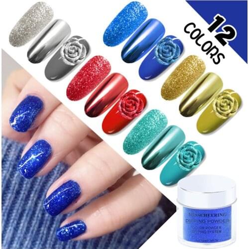 10m Dipping Powder Nail Polish Mirror Glitter Powder Metal Nail Polish UV Gel Polish Chrome Flake Pigment Dust Decoration