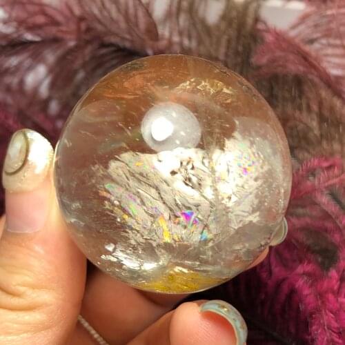 Rainbow!! Natural Quartz Crystal clear crystal Sphere Ball Healing stones from China