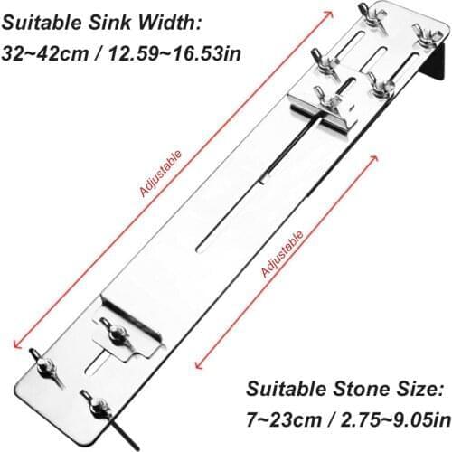 Adjustable Over Sink Sharpening Stone Holder Retractable Non-slip Whetstone Sink Bridge Fits 12.2in to 15.74in Kitchen Sink