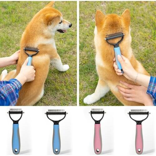 1PC Dogs Hair Removal Comb Deshedding Brush Grooming Tool For Matted Long Hair Grooming Tool Hair Removal Fur Trimming Curly Pet