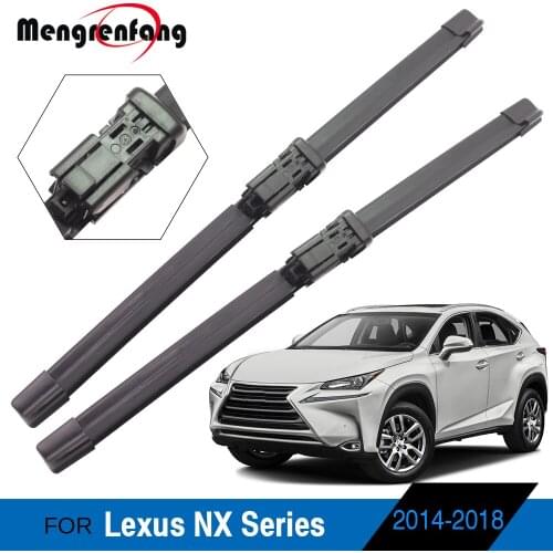 For Lexus NX 200t 300h NX200t NX300h 2014-2018 Car Front Windscreen Wiper Blades Soft Rubber Wiper Push Button Arms